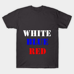 White Blue Red T-Shirt